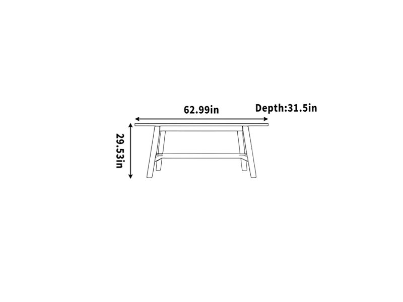 Solid wood office computer desk