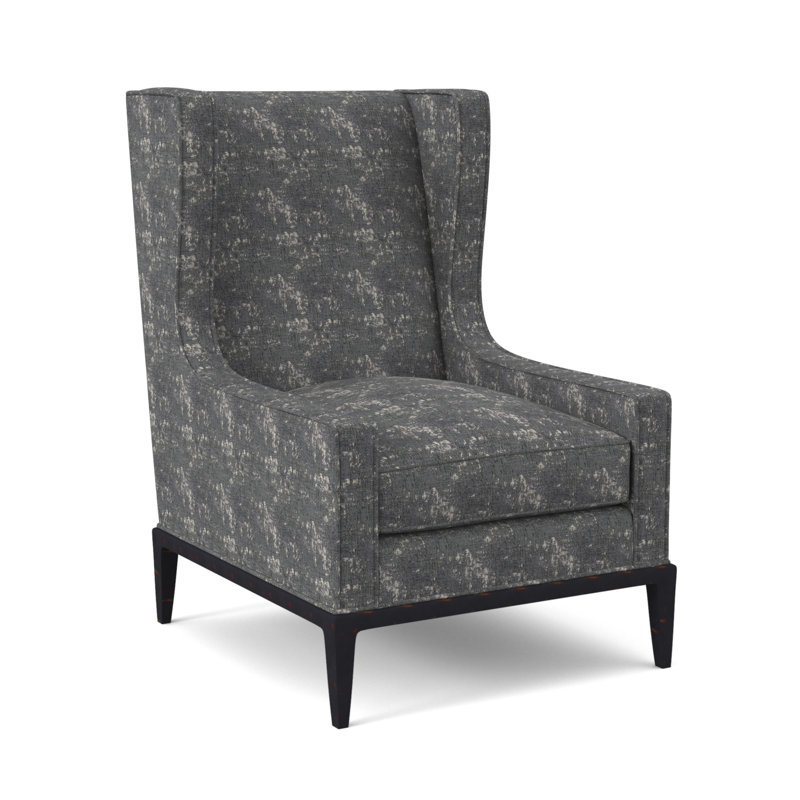 Claxton Wingback Chair, Vintage Ebony, Margaret Lagoon