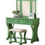 Meuble-lavabo de chambre à coucher en pomme, tabouret, tiroirs fonctionnels, placage, style rustique, base en pin-874839914