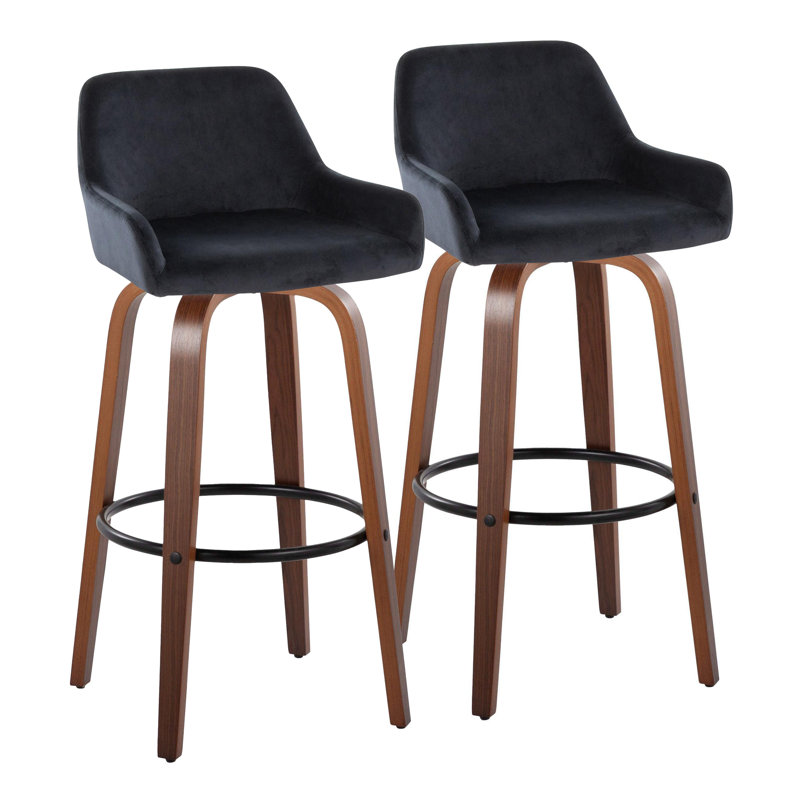 Tabouret de bar 30 po Daniella, Brun, Noir