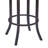 Transitional Swivel Counter or Bar Height Bar Stool with Iron Metal Frame and Faux Leather Seat-1542004609