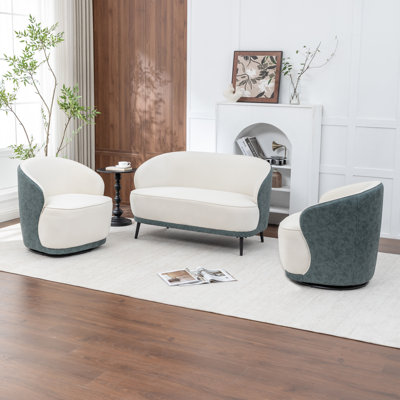 Stith-3 - Piece Velvet Living Room Set