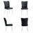 Modern 63" Rectangular Faux Marble Dining Set with Faux Leather Chairs-1025682377-1025682376