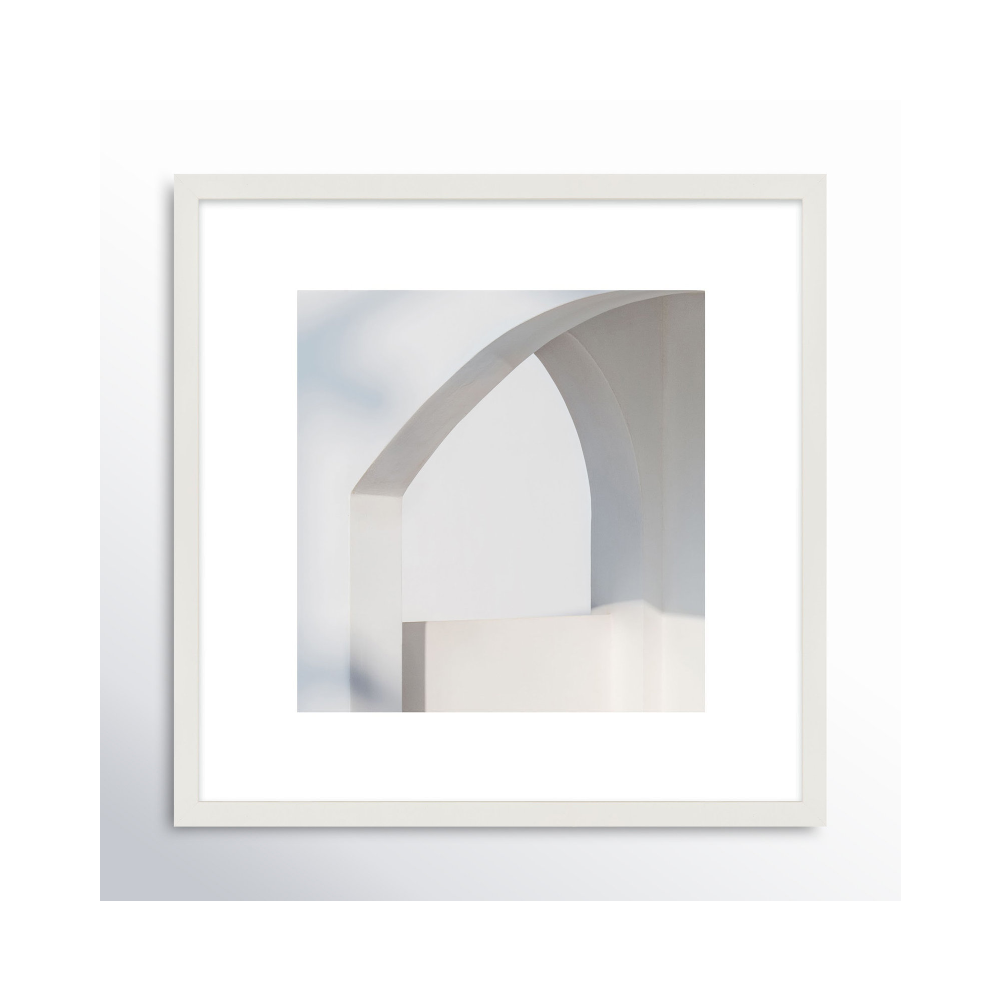 White Fragments From Greece 2 by Svetlana Smirnova, 24" H x 24" W x 1.25" D, Black