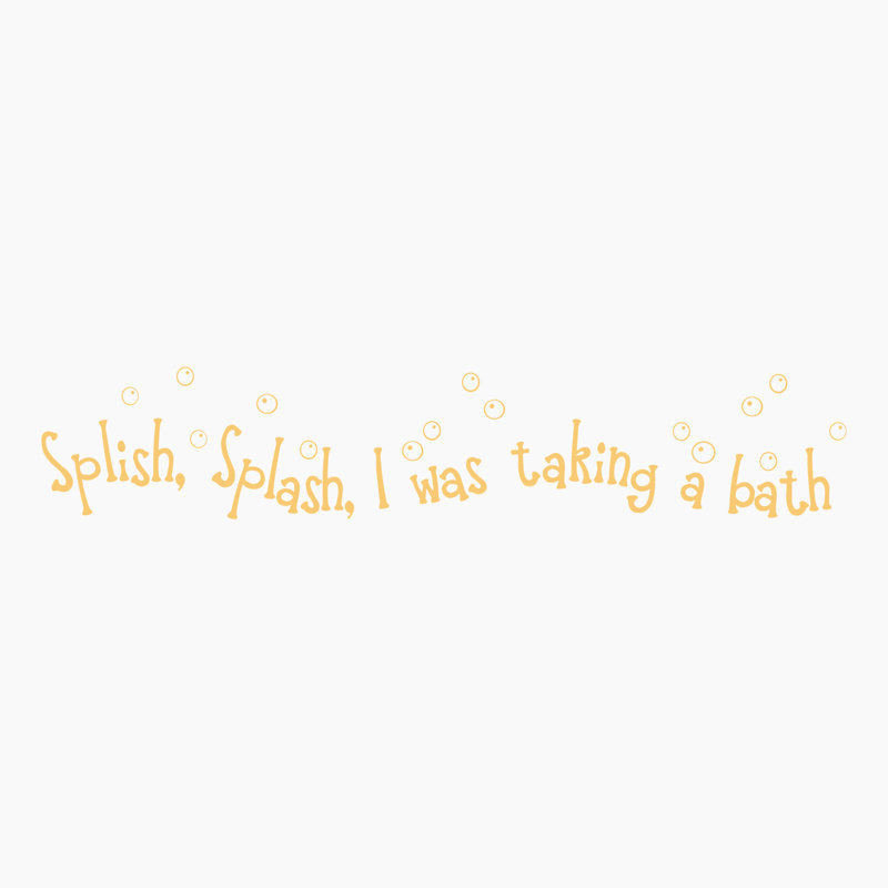 Adhésif décoratif Splish, Splash I was a a Bath, Crème