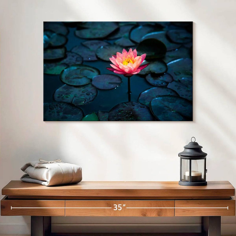 Harnek Pink Pop Lotus Flower, 16" H x 24" W