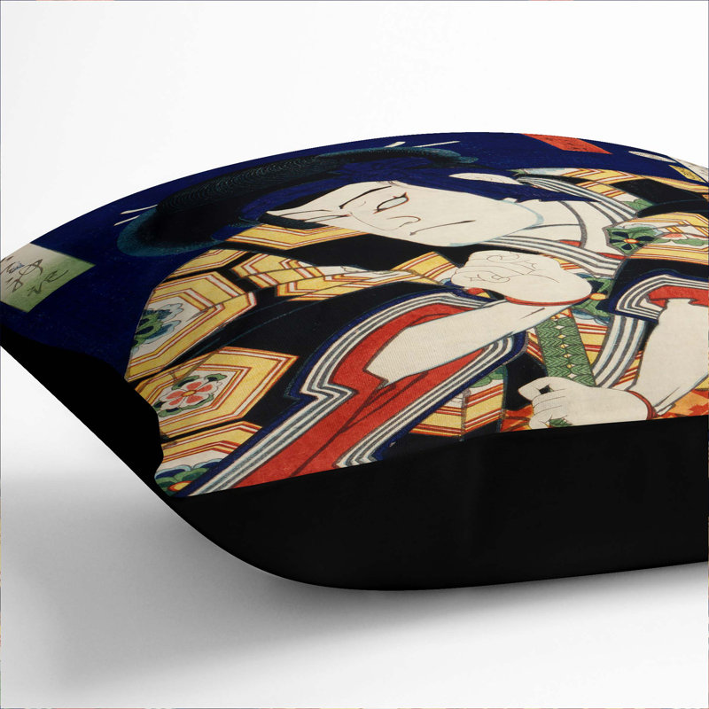 Square Throw Cushion, Black, 40cm H x 40cm W x 15cm D