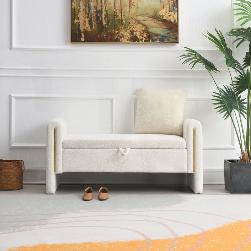Banc de bout Modern, Crème, crème