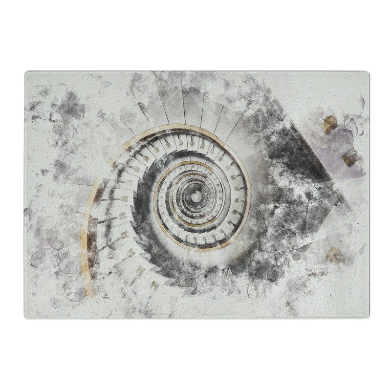 Spiral Staircase Architecture Vol.1 Watercolour Chopping Board, 20cm W x 28.5cm L