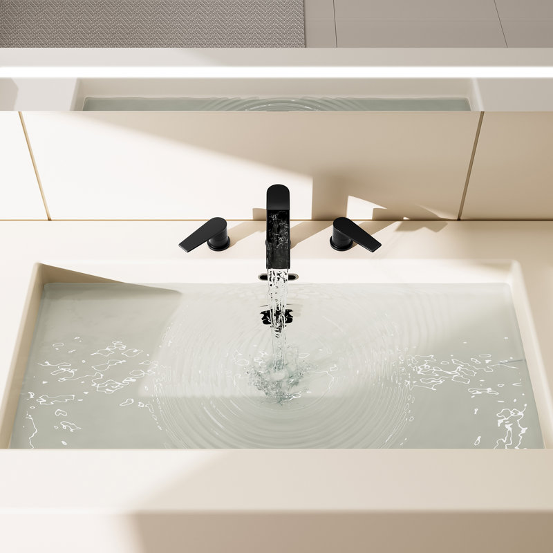 Robinet de salle de bain à large entraxe avec bonde