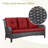 Bonia 72.44 " W Straight Metal and Steel Patio Sofa with Cushions-774183581-786532859