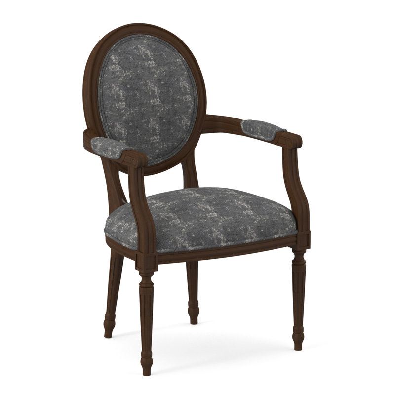 Dauphin Arm Chair, American Walnut, Libby Linen