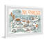 Carte illustrée de San Francisco III - Reproduction d'art graphique sur papier encadré-2010300933