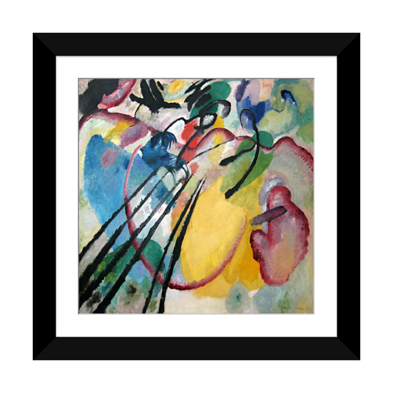 «Improvisation 26 (aviron)» par Wassily Kandinsky, reproduction d'art sur toile, H 24 po x l 24 po x P 1 po, Blanc