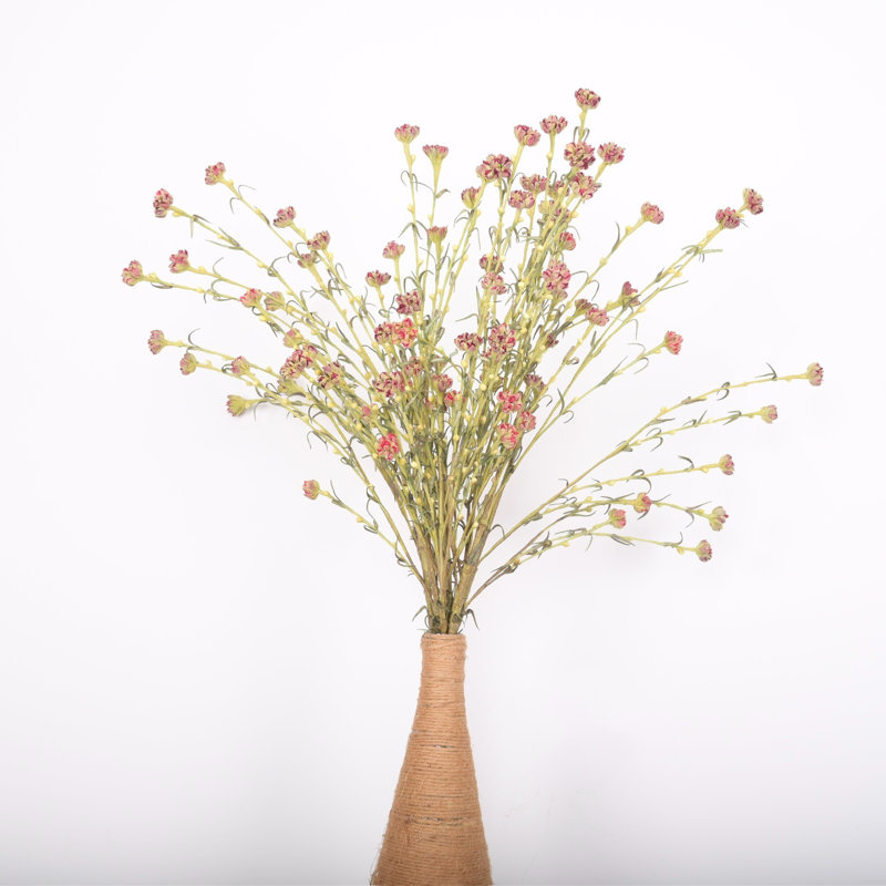 Artificial Wildflower Floral Arrangement With Long Stems For Vase Filler Table Decoration Home Decor, Red