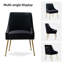 Chaise d'appoint rembourrée en velours avec pieds dorés -880248098