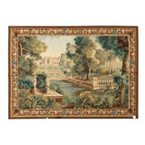 Hand-Knotted High-Quality Cream, Blue, and Green Area Rug