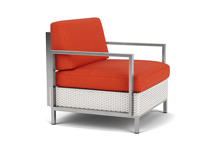 Elements Outdoor Lounge Chair, White, Cottage Pepper