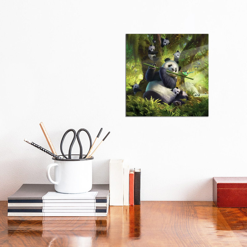 Panda Bear by Jerry LoFaro - Wrapped Canvas Print, 30.48cm H x 30.48cm W 1.905cm D
