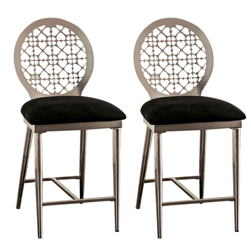 Chaise d'appoint Quantis King Louis en argent / noir
