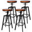 Ensemble de tabourets pivotants réglables de 4,24,8 po à 28,74 po de hauteur, tabouret de bar de ferme industriel, siège de salle à manger, brun-648319883