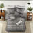 Luxurious 7 Piece Bedding Sets, Polyester Jacquard, Elegant Grey Design For Home