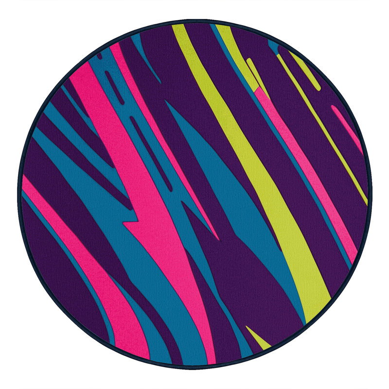 Glowbeam Grid Rug, Round 7'