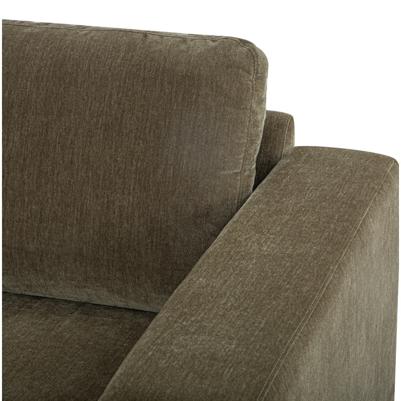 Canapé rembourré Benedict, Chenille performance vert olive
