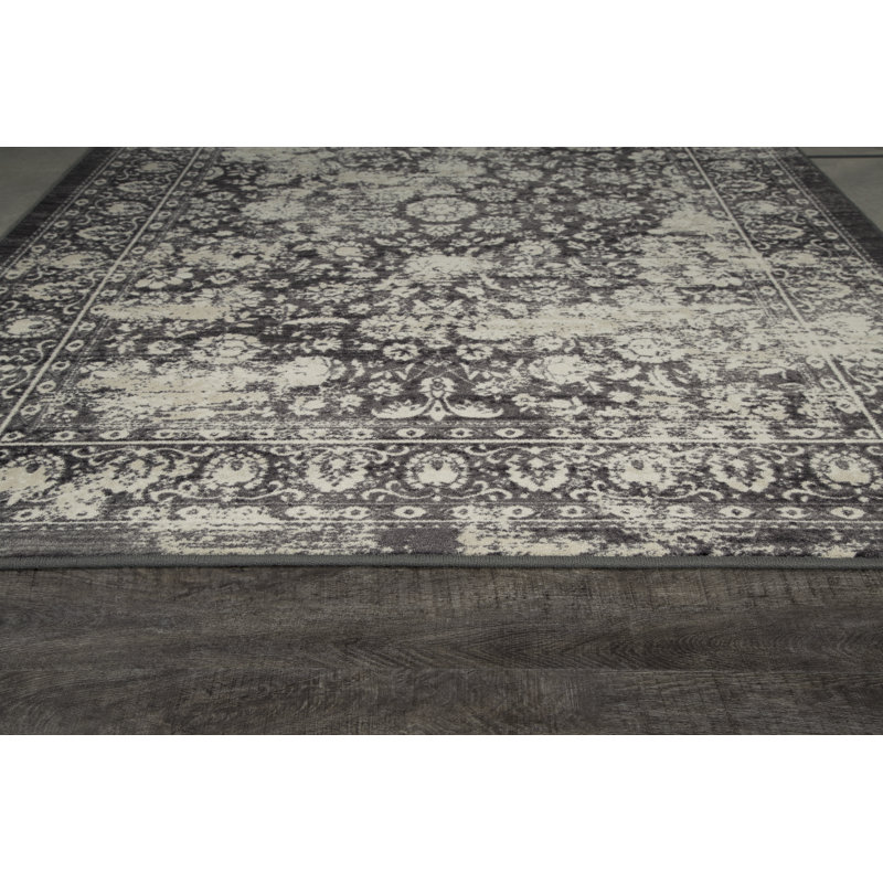 Tapis oriental délavé onyx Goutier Camak, Rectangle 3 pi 10 po x 5 pi 4 po