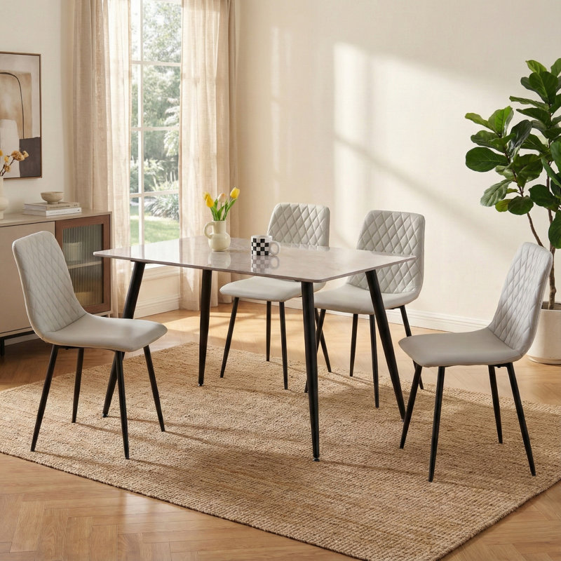 Argenta Dining Set, Light Grey