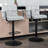 Damiah Crosdy Adjustable Height Swivel Upholstered Velvet  Barstool with Metal Frame-1800338006