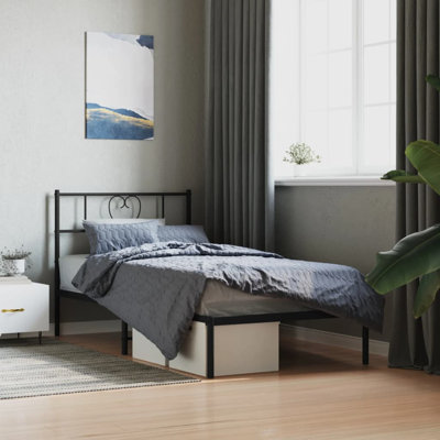 Metal Bed Frame Without Mattress With Headboard