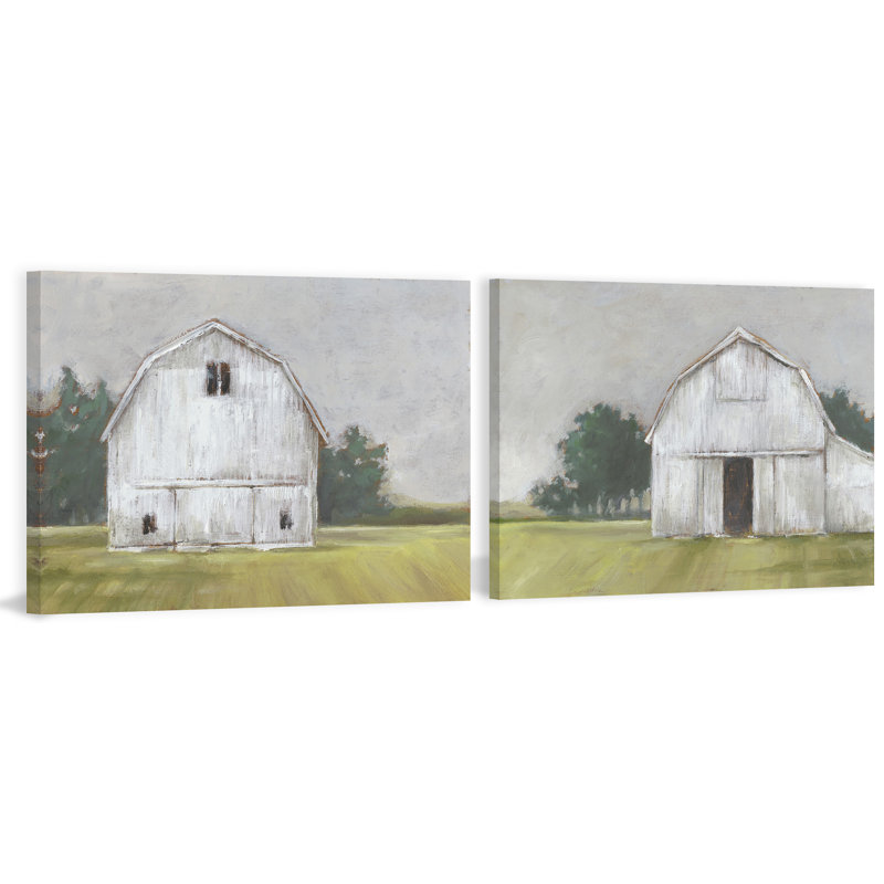 «Rustic Barnyard III», ensemble de 2 reproductions d'images sur toiles, H 12 po x l 18 po x L 1,5 po