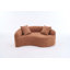 Canapé compact en chenille à double profondeur en S pour petits espaces, sans assemblage-2058254420