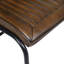 Real Genuine Leather Dining Kitchen Chair Metal Frame Dark Brown Fully Assembled 93Cm High X 52Cm Wide X 61Cm Deep