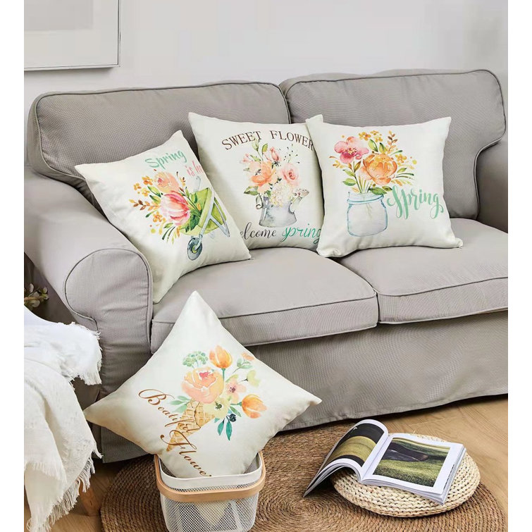 Inaya Floral Pillow 18x18 - Levtex Home : Target