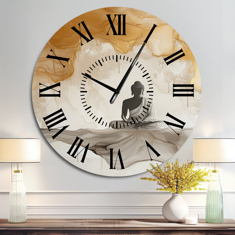 Horloge murale Bouddha en un seul souffle - Zen, Surdimensionné