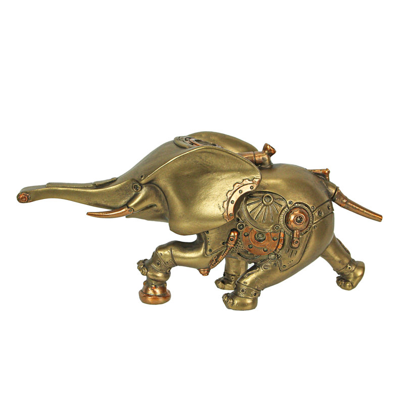 Figurine éléphant en résine Steampunk