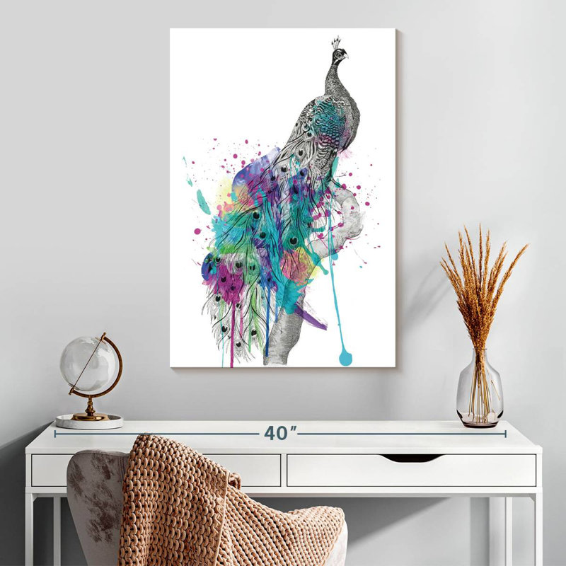 Brampt Peacock Splash, H 30 po x l 20 po