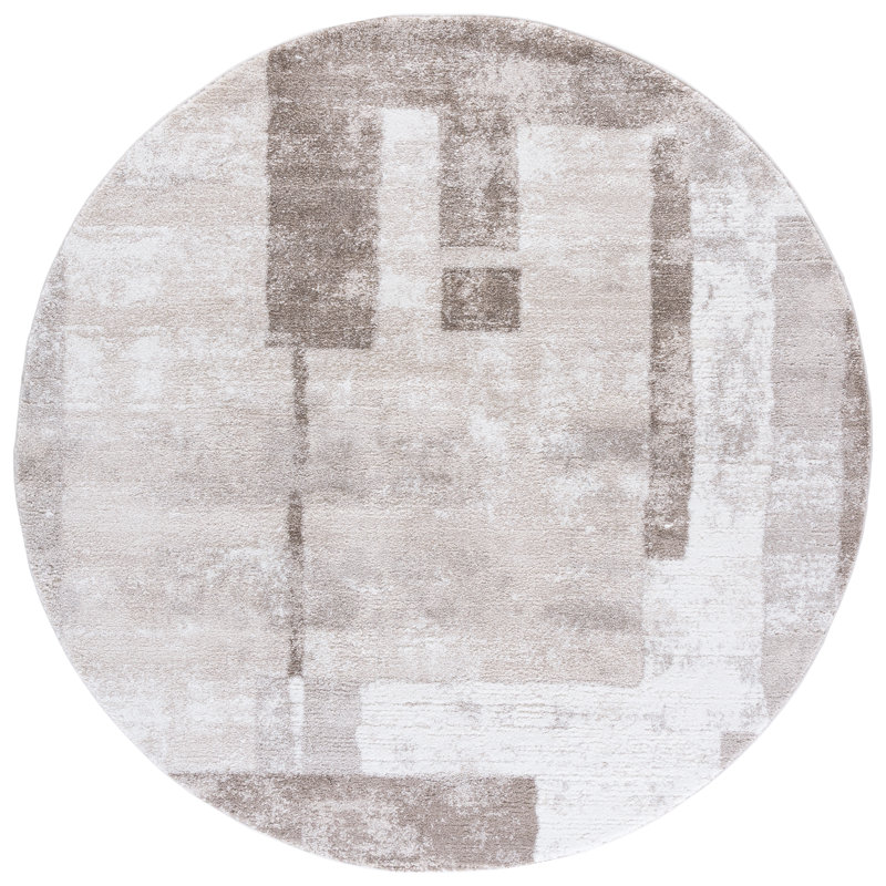 Northport Performance Abstract Rug, Round 6'7"