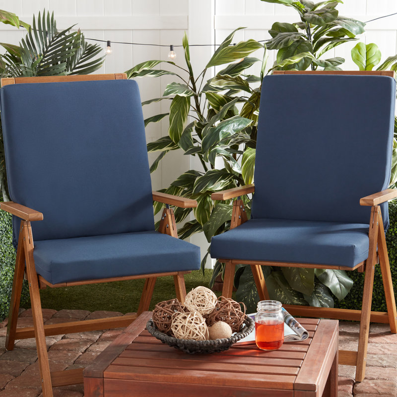 High Back Dining Chair Pad, Navy