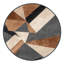 Tapis moelleux moelleux à motif géométrique moderne brun et noir-2000120615