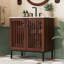 Meuble-lavabo vintage avec lavabo en céramique et grand espace de rangement
