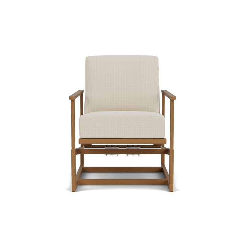 Summit Outdoor Rocker Chair, Pewter, Beach Natural, Hickory