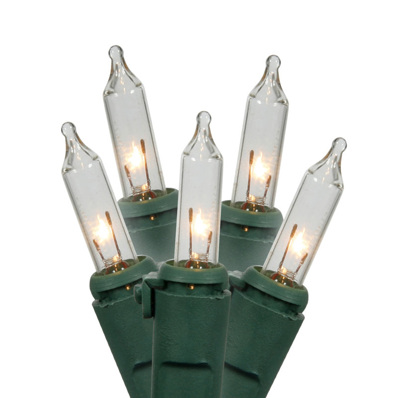 Mini Christmas String Light Set, Clear, 100