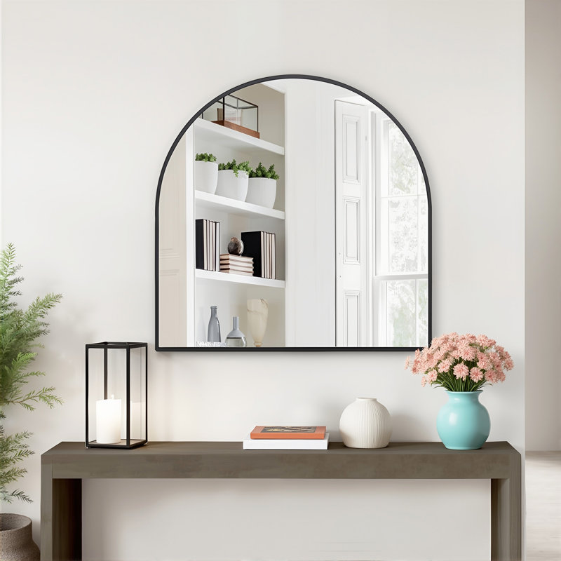 Miroir de salle de bain noir, H 30 po x l 30 po