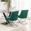 Chaise d'appoint rembourrée en velours Elian-293064305