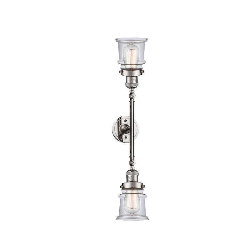 Alexandira 2 - Light Dimmable Vanity Light, Clear, Polished Nickel, Bulb Not Included