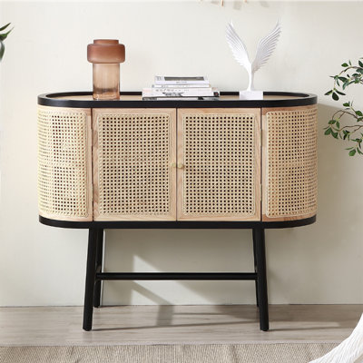 Armoire d'appoint simple et moderne en rotin