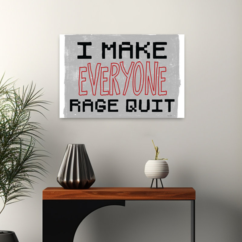 «I Make Chacun Rage Quit», art contemporain abstrait, H 16 po x l 24 po